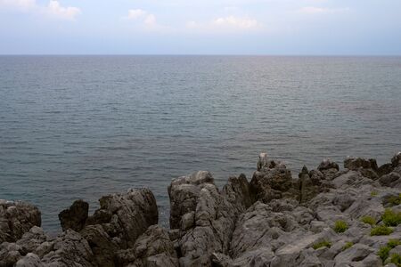 Beautiful Mediterranean seascape on a summer evening. Sicily, Italy