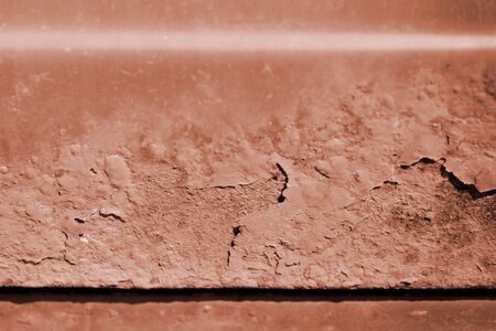 Old metal rusty surface close up. Abstract background brown color tonedの写真素材