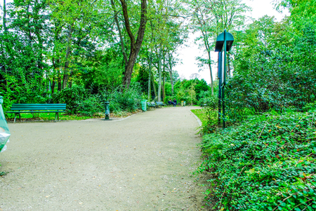 Spring park in Parisの写真素材