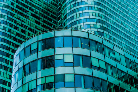 futuristic view of a Skyscraper Business buildings in Paris France
