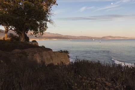 Santa Barbara sunset view of the oceanfrontの写真素材