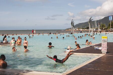 public swimming pool in Cairns, Australiaのeditorial素材