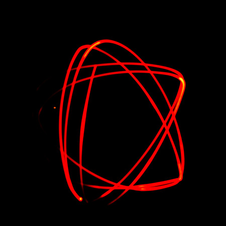Light paint red star