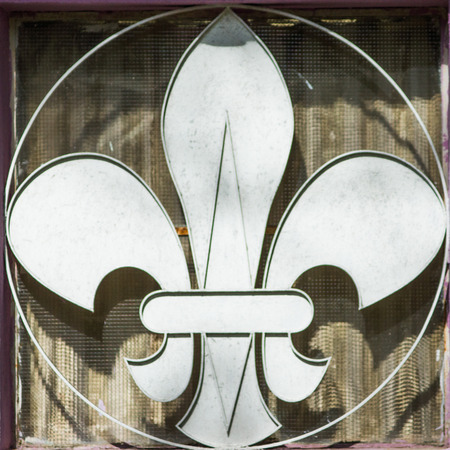 Scout symbol made by metal, Hong Kong, Chinaの写真素材