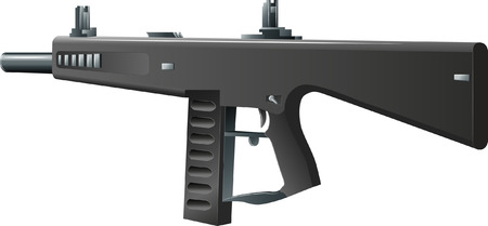 Vector illustration of automatic gun-AA-12 shotgunのイラスト素材