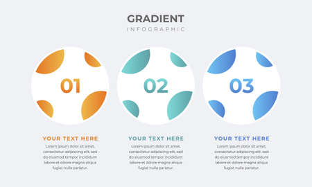 Timeline infographic design with circle. Business concept with 3 steps.のイラスト素材