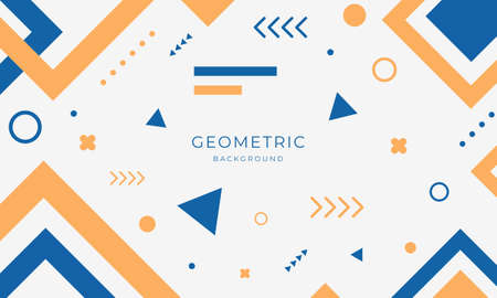 Flat abstract colorful shapes background.のイラスト素材