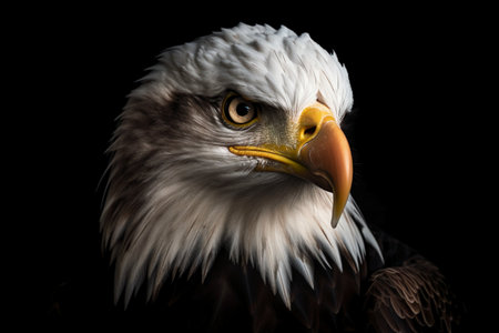Portrait of an American Bald Eagle (Haliaeetus leucocephalus)の素材