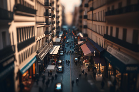 Street view in Milan. Milan is the capital and largest city of Italy.の素材