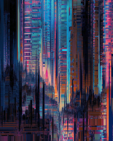 Abstract background of the city. 3D rendering, 3D illustration.の素材