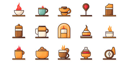 Coffee icons set. Coffee shop, cafe, restaurant, restaurant, bar, cafe, restaurant, coffee shop, cafe, coffee shop, restaurant, cafe, restaurant, coffee shop, cafe, coffee shop, coffee shopの素材