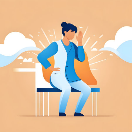Pregnant woman sitting on the bench. Vector illustration in flat styleの素材