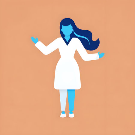 Woman in a long white dress with long hair. Vector illustration.の素材