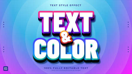 Text effect with future color vector text style trendy Premium Vectorのイラスト素材