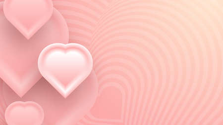 beautiful realistic love background with peach colorのイラスト素材