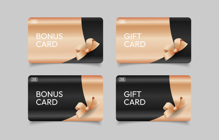 bonus sets and gift card templates ready to printのイラスト素材