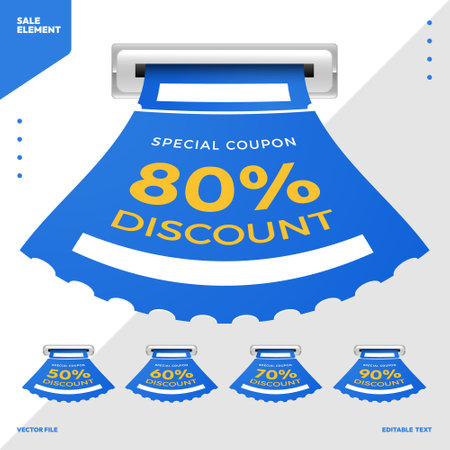 advertising promotion sale label element designのイラスト素材