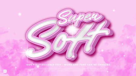 Editable text effect with super soft themeのイラスト素材