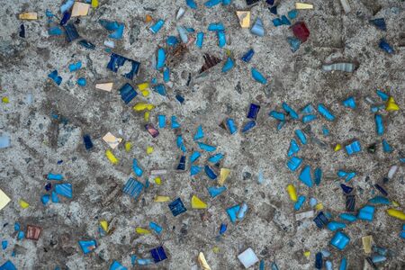 bright mosaic of different colors - yellow, blue, stylish and modern, excellent background