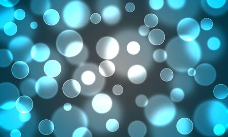 Festive holiday blue and white bokeh lightsの写真素材