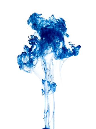 strange flora - drop of ink going through waterの写真素材
