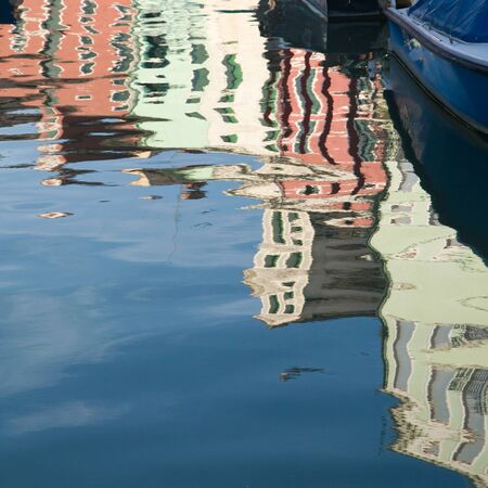 Burano reflectionsの写真素材