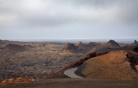 Lanzarote; Canary islands; Timanfaya National Park; Mountains of Fireの写真素材