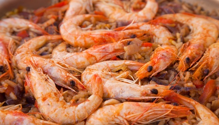 seafood paellaの写真素材