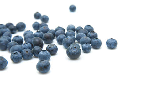 fresh blueberries isolated on white background; berry;の写真素材
