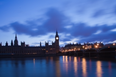 unlit House of Parliament, London, UKのeditorial素材