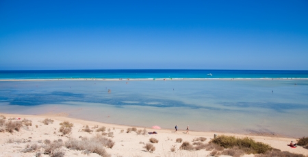 Fuerteventura,  Playa De Sotavento on Jandia peninsulaのeditorial素材