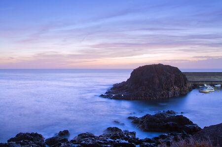 Northern Fuerteventura, edge of El Cotillo, marina at sunset