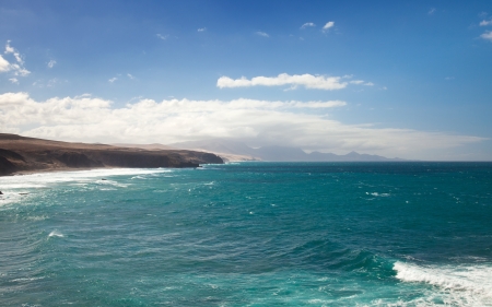 Eroded west coast of Fuerteventura, Canary Islands at La Paredの写真素材