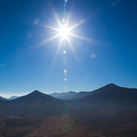 Fuerteventura, view east  from Tindaya mountainの写真素材