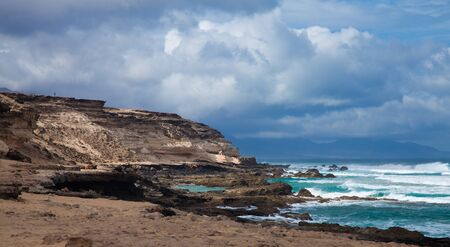 Eroded  west coast of Fuerteventura at La Pared