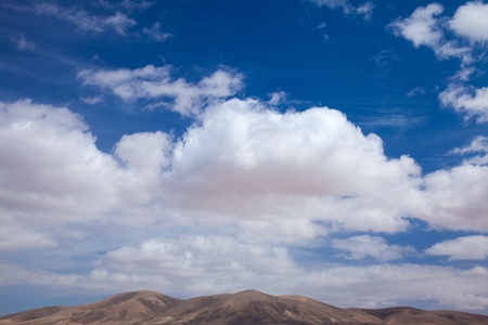 Northern Fuerteventura, Canary Islands, eroded  mountain range around El Cotilloの写真素材