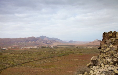 Northern Fuerteventura, Canary Islands, view south from Montana de Arenaの写真素材