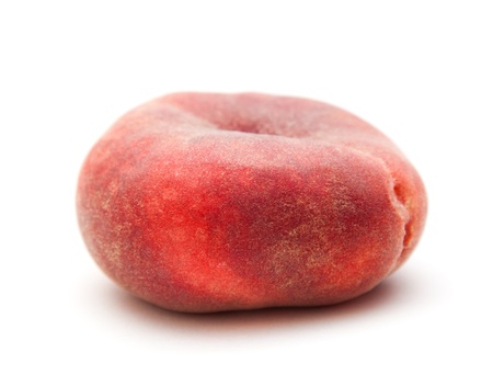 doughnut peaches isolated on whiteの写真素材