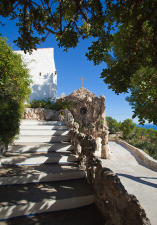 Catalonia, Parque Garraf, Hermitage Ermita de Trinidadの写真素材