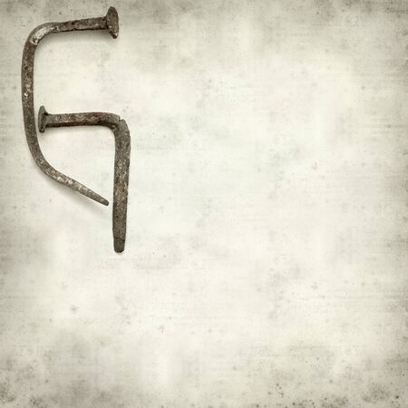 textured old paper with rusty nails letter textured old paper with rusty nails letter
