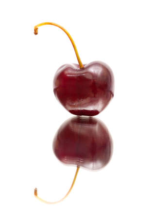 cherry isolated on whiteの写真素材