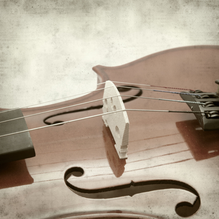textured old paper background with violinの写真素材