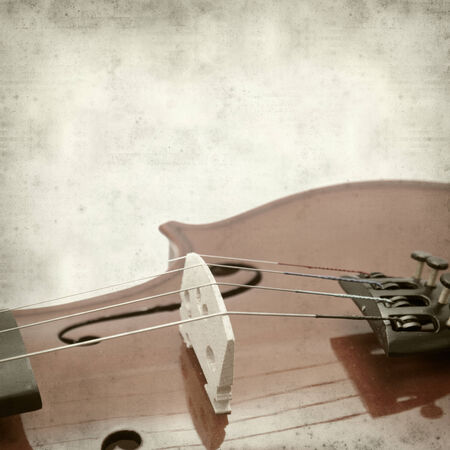textured old paper background with violinの写真素材