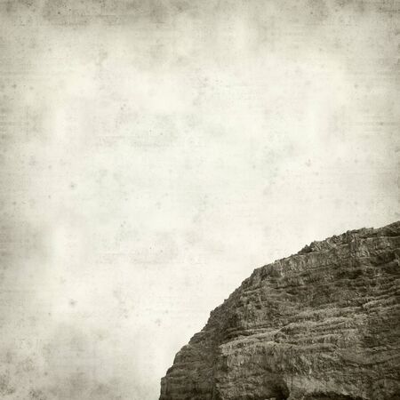 textured old paper background with La Gomera landscapeの写真素材