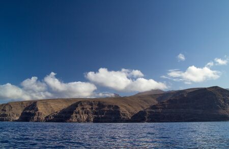 La Gomera, Canary islands, steep cliffs along west coastの写真素材