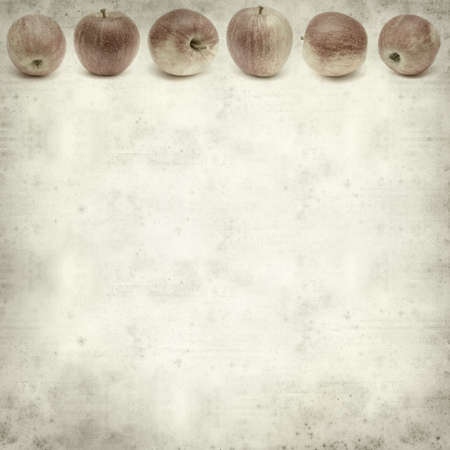 textured old paper background with applesの写真素材