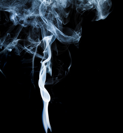 Wisp of smoke on black backgroundの写真素材