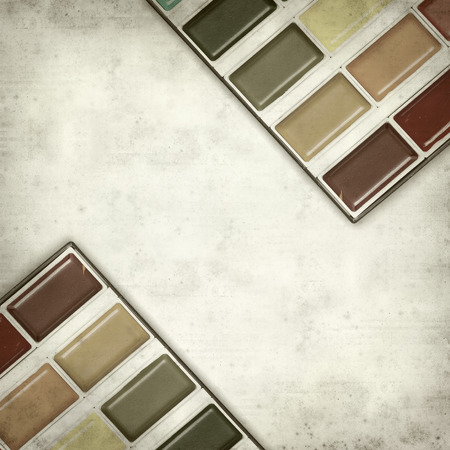 textured old paper background with watercolor paint setの写真素材