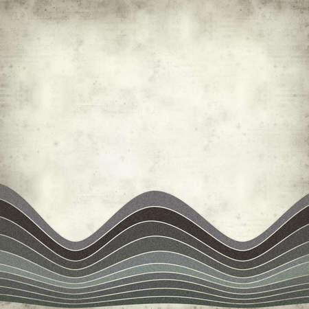 textured old paper background with waves illustrationの写真素材