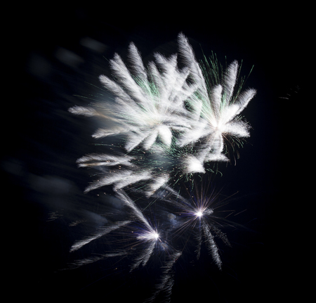 exploding fireworks on black background